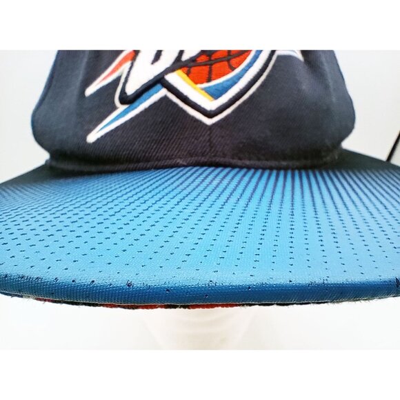 Hat OKC Thunder Snapback Cap Mitchell & Ness Basketball Flat Brim 2014 - Picture 4 of 16